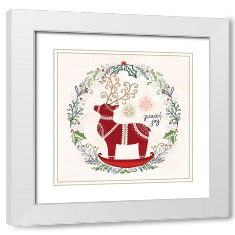 Hygge Christmas II White Modern Wood Framed Art Print with Double Matting by Noonday Design