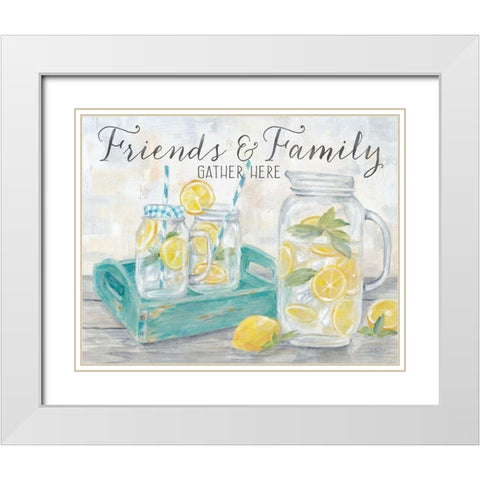 Friends and Family Country Lemons Landscape White Modern Wood Framed Art Print with Double Matting by Coulter, Cynthia