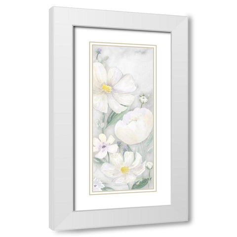 Peaceful Repose Gray Panel I White Modern Wood Framed Art Print with Double Matting by Reed, Tara