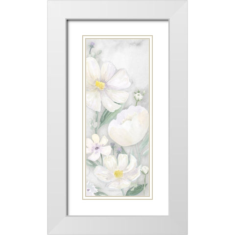 Peaceful Repose Gray Panel I White Modern Wood Framed Art Print with Double Matting by Reed, Tara