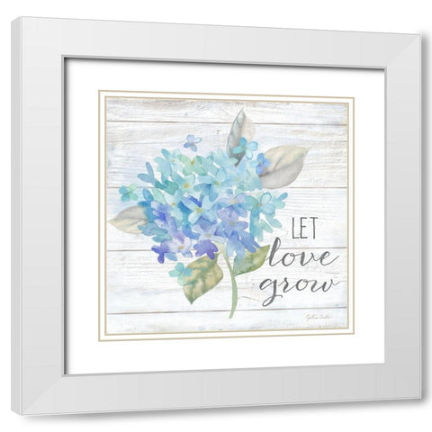 Farmhouse Hydrangea II White Modern Wood Framed Art Print with Double Matting by Coulter, Cynthia