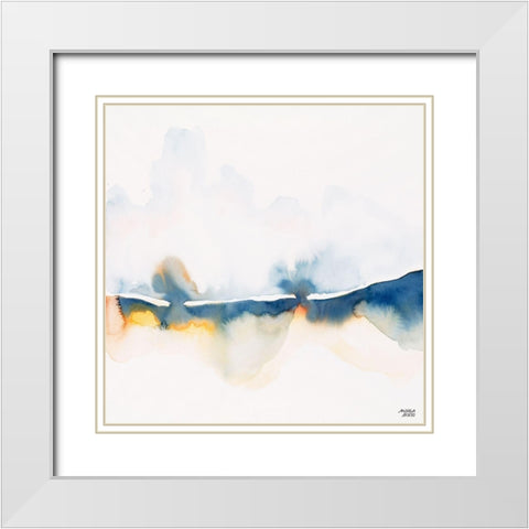 Rain on Fire White Modern Wood Framed Art Print with Double Matting by Bijou, Andrea