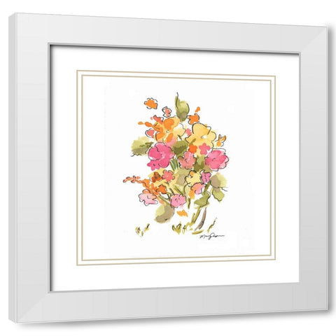 Springtime  White Modern Wood Framed Art Print with Double Matting by Chapman, Marcy