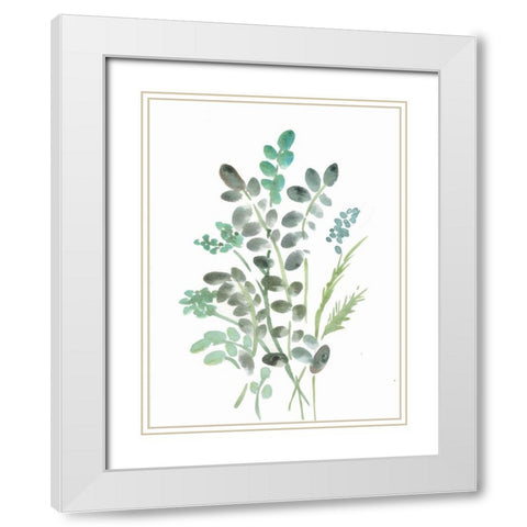 Farmhouse Botanical I White Modern Wood Framed Art Print with Double Matting by Chapman, Marcy