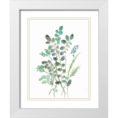 Farmhouse Botanical I White Modern Wood Framed Art Print with Double Matting by Chapman, Marcy