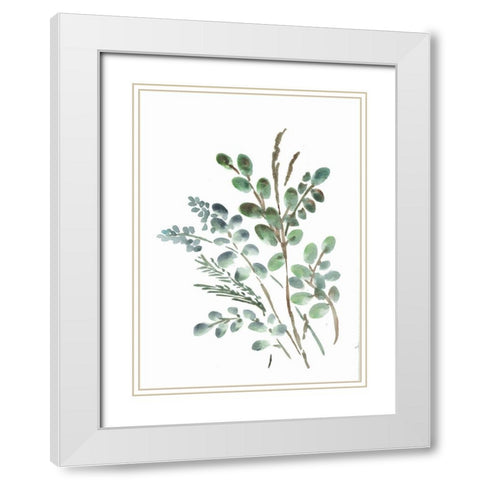 Farmhouse Botanicals II White Modern Wood Framed Art Print with Double Matting by Chapman, Marcy