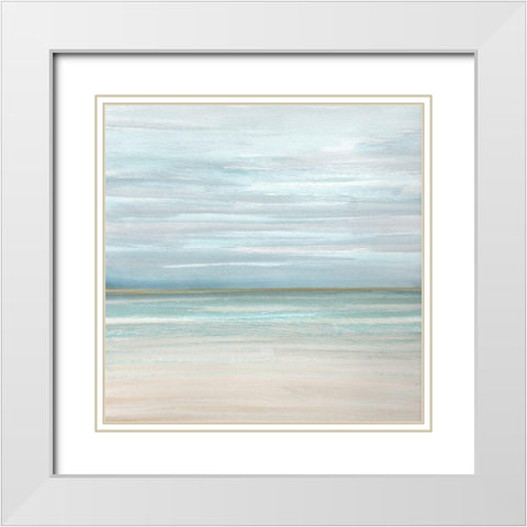 Blue Ocean  White Modern Wood Framed Art Print with Double Matting by Chapman, Marcy