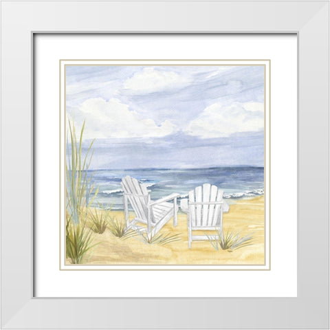 By the Sea White Modern Wood Framed Art Print with Double Matting by Reed, Tara