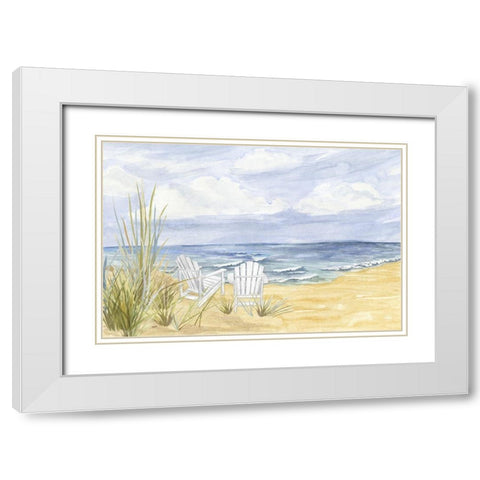 By the Sea Landscape White Modern Wood Framed Art Print with Double Matting by Reed, Tara