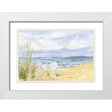 By the Sea Landscape White Modern Wood Framed Art Print with Double Matting by Reed, Tara