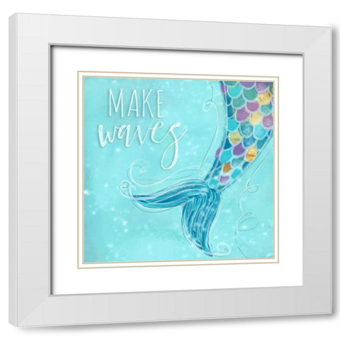 Make Waves I White Modern Wood Framed Art Print with Double Matting by Hartworks
