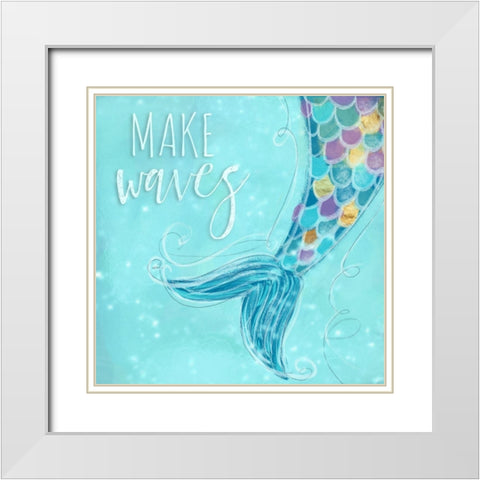 Make Waves I White Modern Wood Framed Art Print with Double Matting by Hartworks