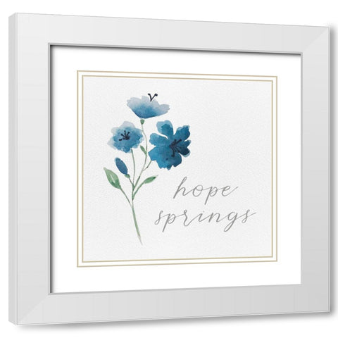 Wildflowers and Sentiment III White Modern Wood Framed Art Print with Double Matting by Hartworks