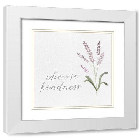 Wildflowers and Sentiment IV White Modern Wood Framed Art Print with Double Matting by Hartworks