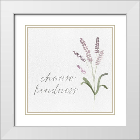 Wildflowers and Sentiment IV White Modern Wood Framed Art Print with Double Matting by Hartworks
