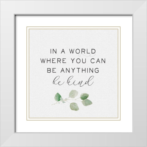 Inspired Life II White Modern Wood Framed Art Print with Double Matting by Hartworks