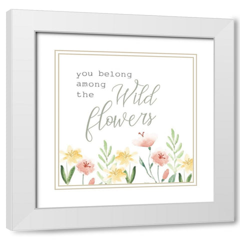 Full Bloom II White Modern Wood Framed Art Print with Double Matting by Hartworks