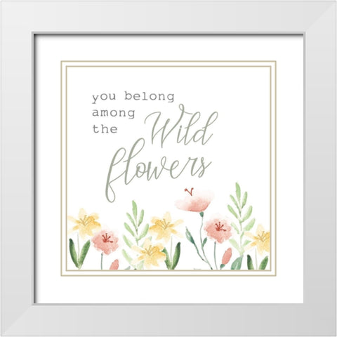 Full Bloom II White Modern Wood Framed Art Print with Double Matting by Hartworks