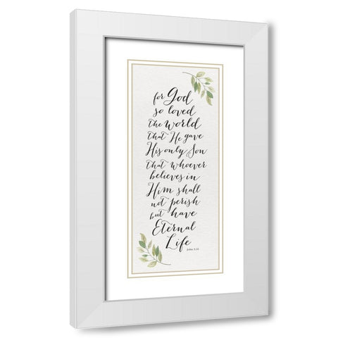 Inspired Panel II White Modern Wood Framed Art Print with Double Matting by Hartworks