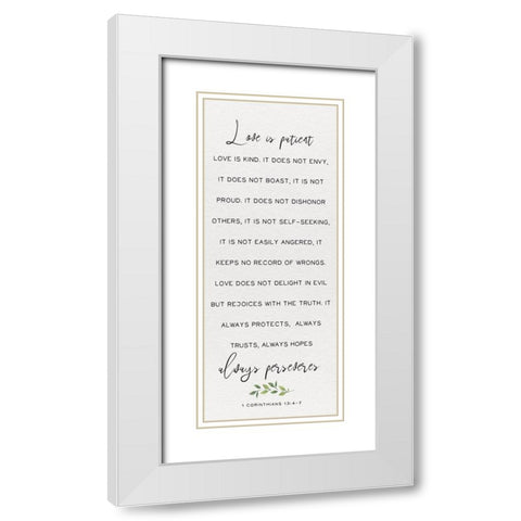 Inspired Panel V White Modern Wood Framed Art Print with Double Matting by Hartworks