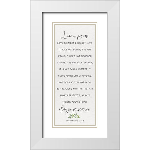 Inspired Panel V White Modern Wood Framed Art Print with Double Matting by Hartworks