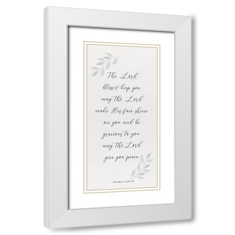 Inspired Panel VI White Modern Wood Framed Art Print with Double Matting by Hartworks