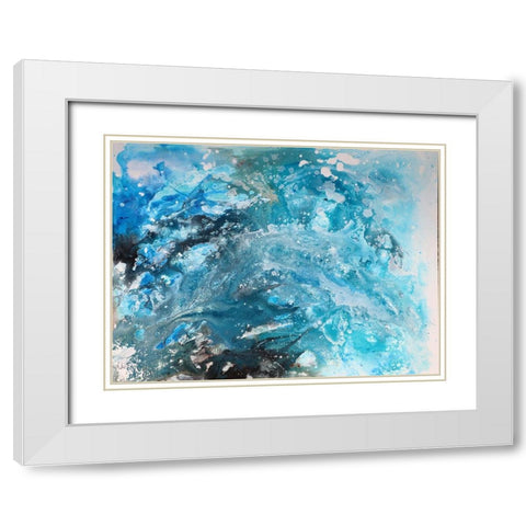Galaxy abstract White Modern Wood Framed Art Print with Double Matting by Chapman, Marcy