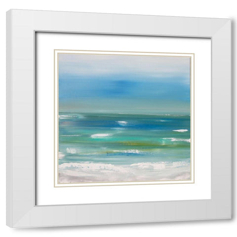 Ocean vertical landscape White Modern Wood Framed Art Print with Double Matting by Chapman, Marcy