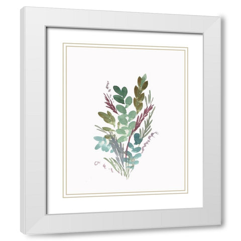Farmhouse Florals I White Modern Wood Framed Art Print with Double Matting by Chapman, Marcy