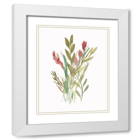 Farmhouse Florals IV White Modern Wood Framed Art Print with Double Matting by Chapman, Marcy