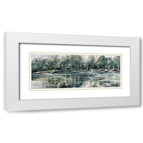 Pastel Landscape Study White Modern Wood Framed Art Print with Double Matting by Tre Sorelle Studios