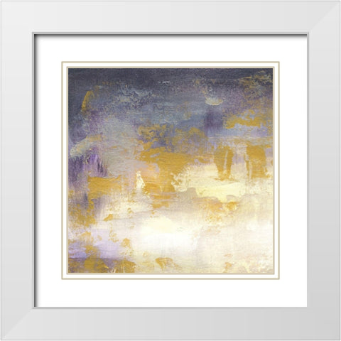 Sunrise Abstract I White Modern Wood Framed Art Print with Double Matting by Tre Sorelle Studios