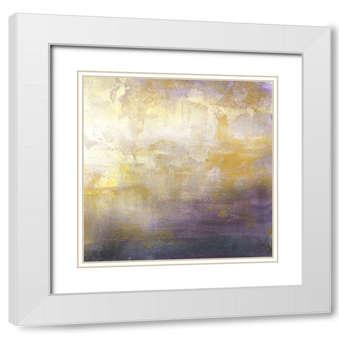 Sunrise Abstract II White Modern Wood Framed Art Print with Double Matting by Tre Sorelle Studios