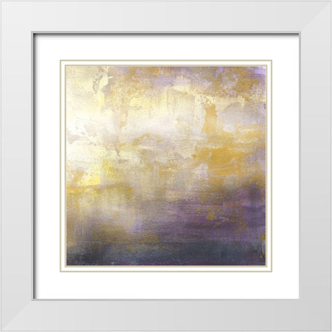 Sunrise Abstract II White Modern Wood Framed Art Print with Double Matting by Tre Sorelle Studios