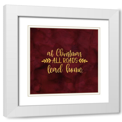 All that Glitters for Christmas I-All Roads White Modern Wood Framed Art Print with Double Matting by Reed, Tara