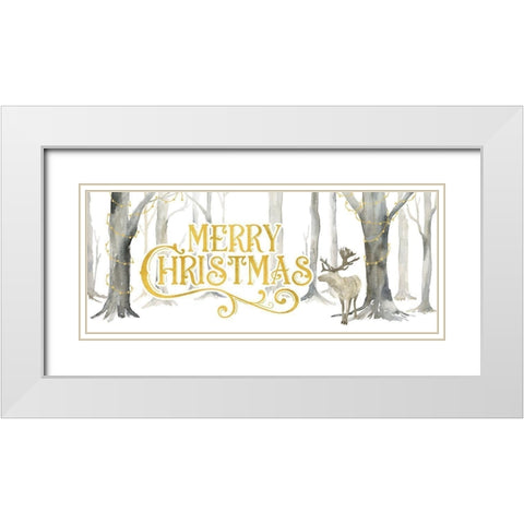 Christmas Forest panel I-Merry Christmas White Modern Wood Framed Art Print with Double Matting by Reed, Tara