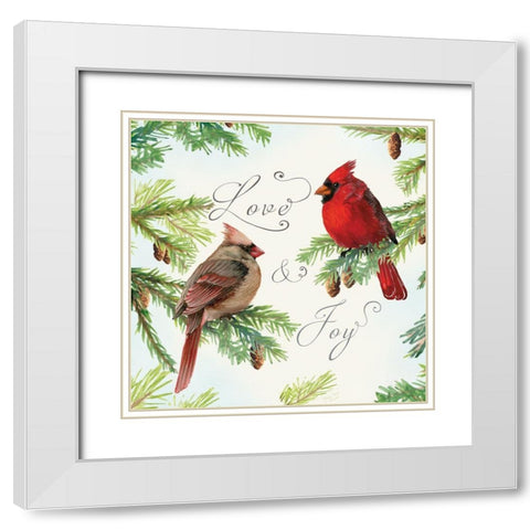 Christmas Blessings III White Modern Wood Framed Art Print with Double Matting by Cusson, Marie Elaine