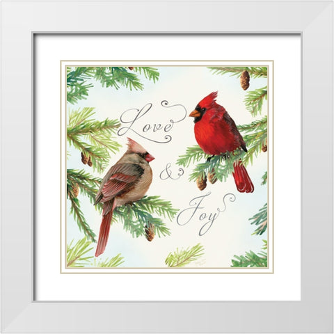 Christmas Blessings III White Modern Wood Framed Art Print with Double Matting by Cusson, Marie Elaine