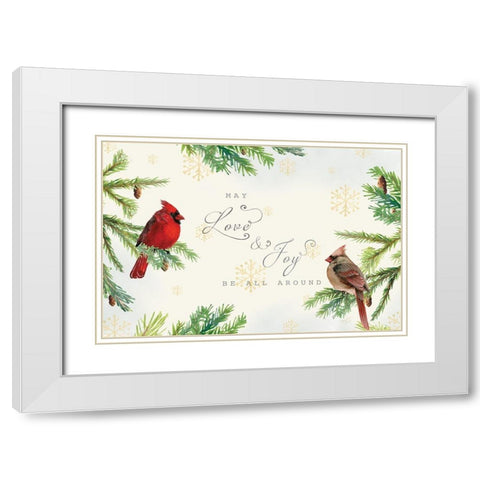 Christmas Blessings landscape White Modern Wood Framed Art Print with Double Matting by Cusson, Marie Elaine