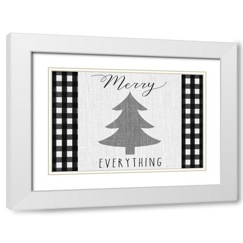 Winter Wonder landscape II White Modern Wood Framed Art Print with Double Matting by Hartworks