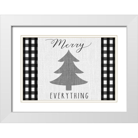 Winter Wonder landscape II White Modern Wood Framed Art Print with Double Matting by Hartworks