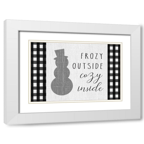 Winter Wonder landscape IV White Modern Wood Framed Art Print with Double Matting by Hartworks