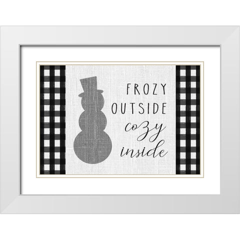 Winter Wonder landscape IV White Modern Wood Framed Art Print with Double Matting by Hartworks