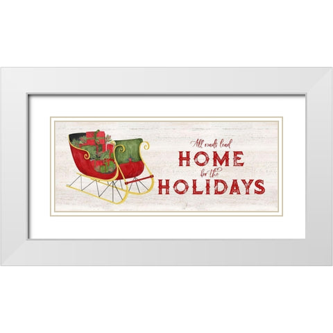 Season of Giving panel I White Modern Wood Framed Art Print with Double Matting by Reed, Tara