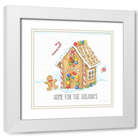 Vintage Holiday Cheer III White Modern Wood Framed Art Print with Double Matting by Coulter, Cynthia