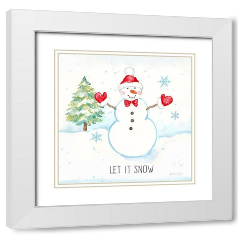 Vintage Holiday Cheer IV White Modern Wood Framed Art Print with Double Matting by Coulter, Cynthia