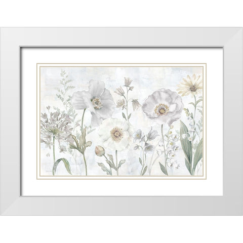 Country Botanical landscape Neutral White Modern Wood Framed Art Print with Double Matting by Coulter, Cynthia