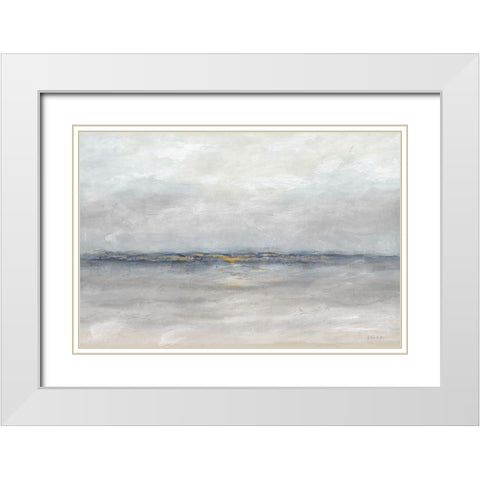 Crystal Gray Bay landscape White Modern Wood Framed Art Print with Double Matting by Coulter, Cynthia