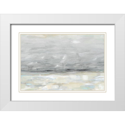 Gray Skyline landscape White Modern Wood Framed Art Print with Double Matting by Coulter, Cynthia