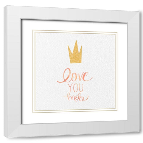 Princess I-Love White Modern Wood Framed Art Print with Double Matting by Hartworks